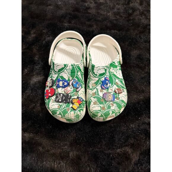 CROCS CLASSIC DUKE PRINT CLOG GREEN boys girls 3 - Picture 2 of 6